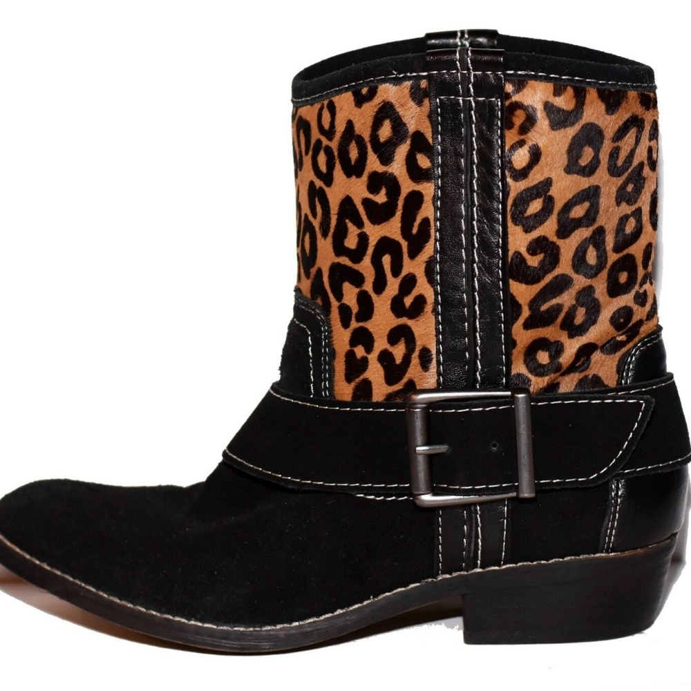 Kelsi Dagger Tempest Leather Calf Hair Ankle BOOTS